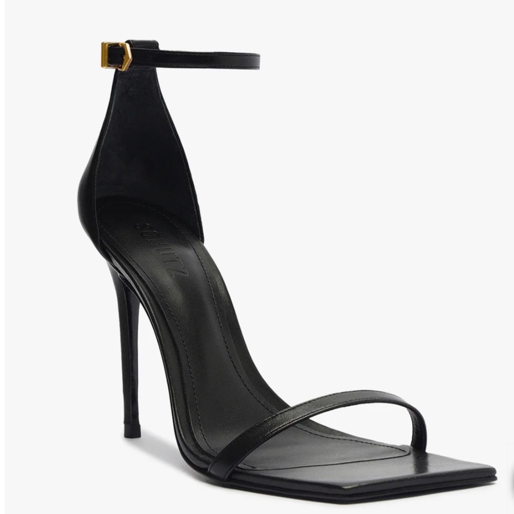 Black Stiletto Heel Sandals